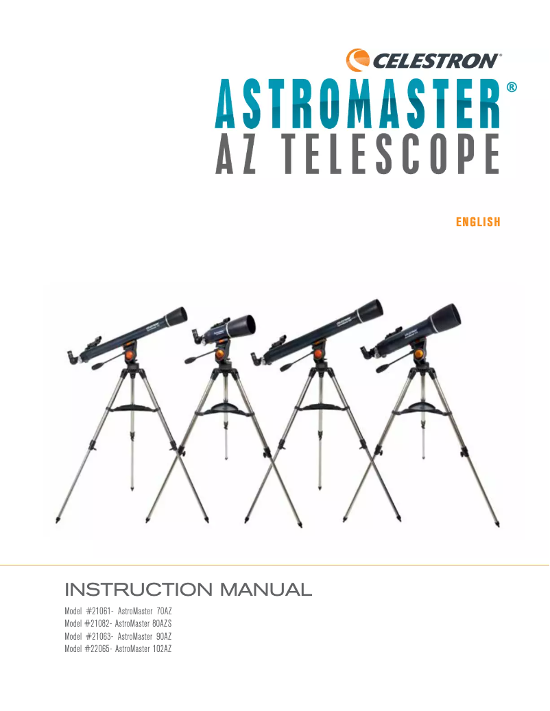 Image de la première page du manuel de l'appareil AstroMaster 80AZ