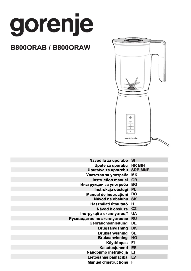 Page 1 de la notice Mode d'emploi Gorenje B800ORAW