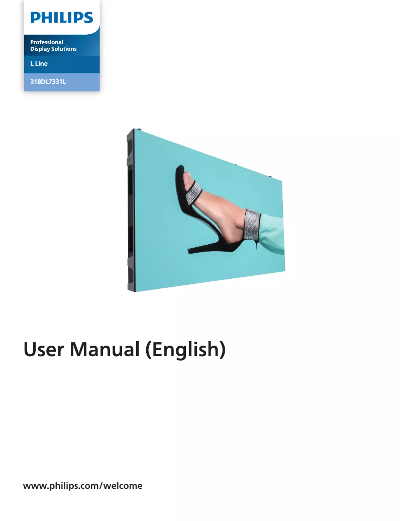 Page n°1 - Manuel utilisateur Philips 31BDL7331L