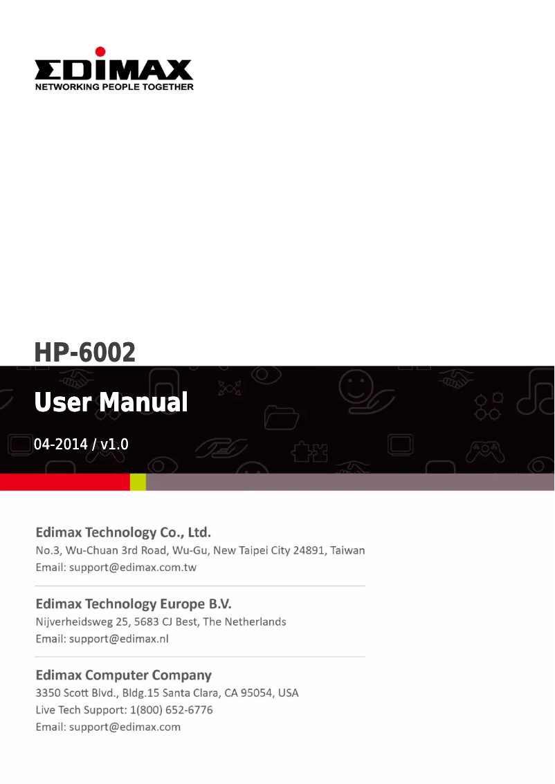 Image de la première page du manuel de l'appareil HP-6002K