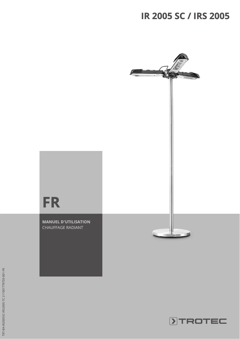 Page n°1 - Manuel utilisateur Trotec IRS 2005