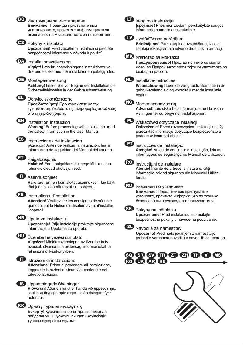 Page 1 de la notice Guide d'installation Electrolux ESZ89400UW