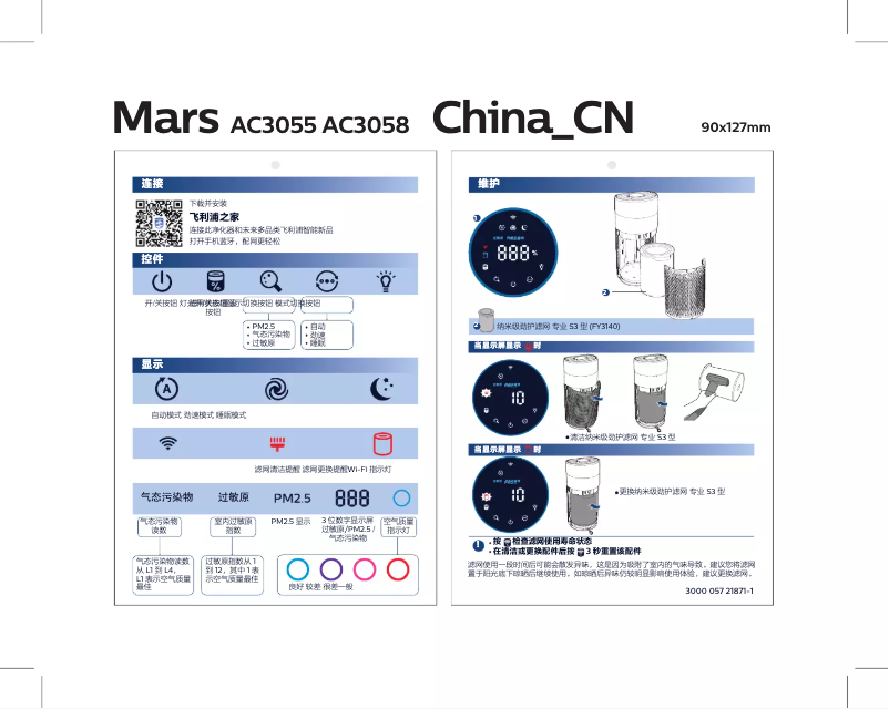 Página 1 del manual Guía de inicio rápido Philips AC3058