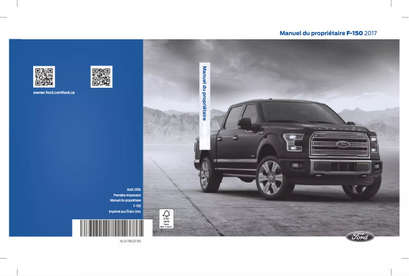 Page n°1 - Manuel utilisateur Ford F-150 (2017)