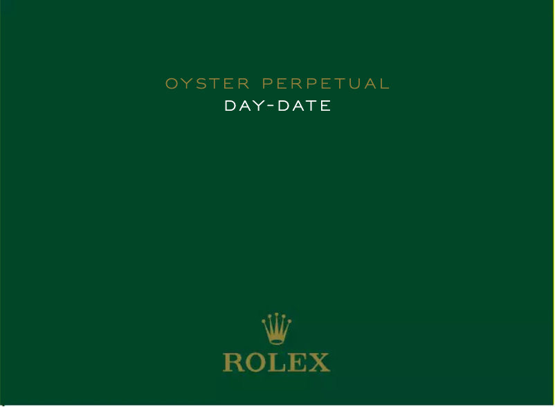 Page n°1 - Manuel utilisateur Rolex Day‑Date