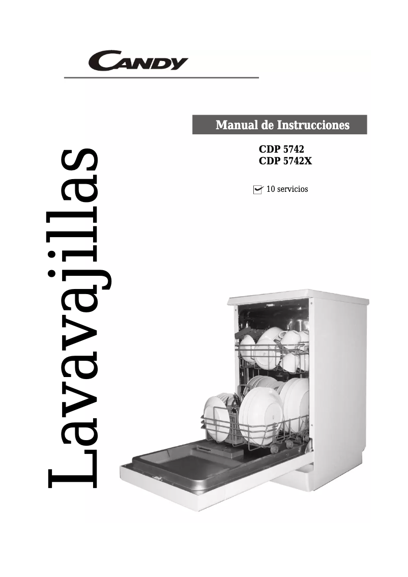 Page 1 de la notice Manuel utilisateur Candy CDP 5742X