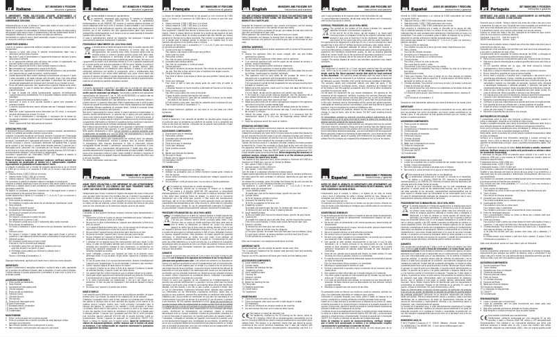Page n°1 - Manuel utilisateur Laica SB2400