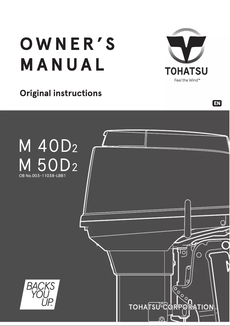 Page 1 de la notice Manuel utilisateur Tohatsu M50D2