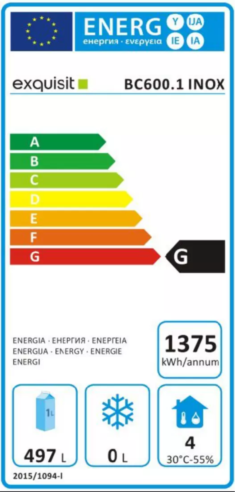 Page n°1 - Manuel utilisateur Exquisit BC600.1INOX