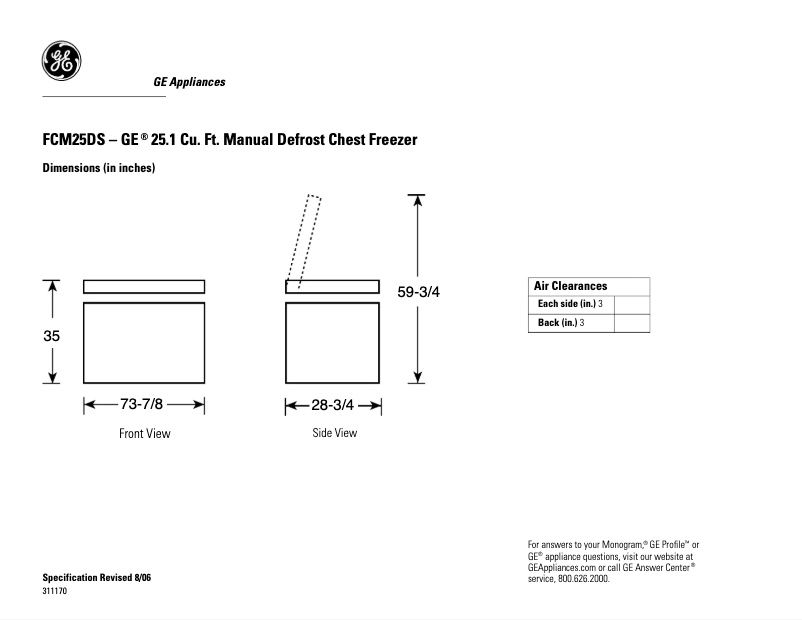 Image de la première page du manuel de l'appareil FCM25DSWH