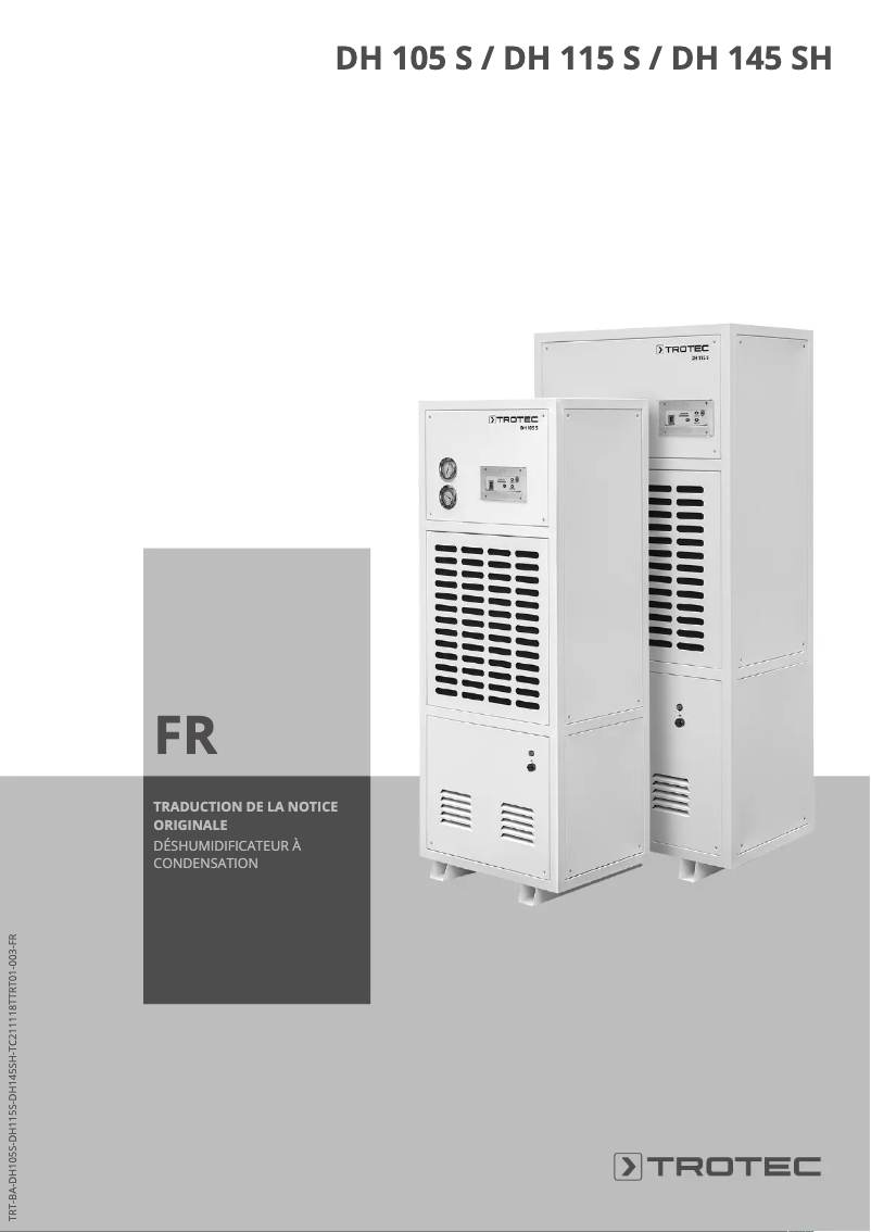 Page n°1 - Manuel utilisateur Trotec DH 105 S