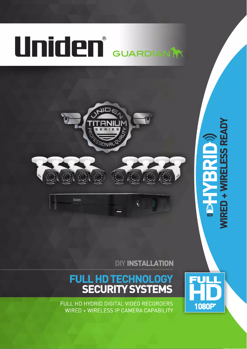 Page 1 of the manual Brochure Uniden GCVR8H80