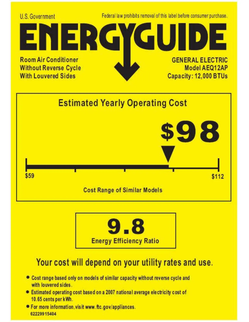 Image de la première page du manuel de l'appareil AEQ12AP