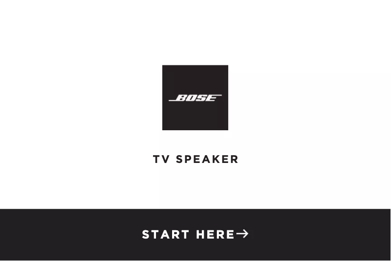 Image de la première page du manuel de l'appareil TV Speaker