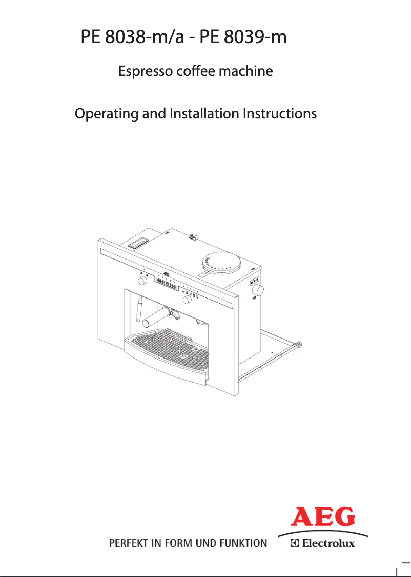 Imagen de la primera página del manual del dispositivo PE 8038M