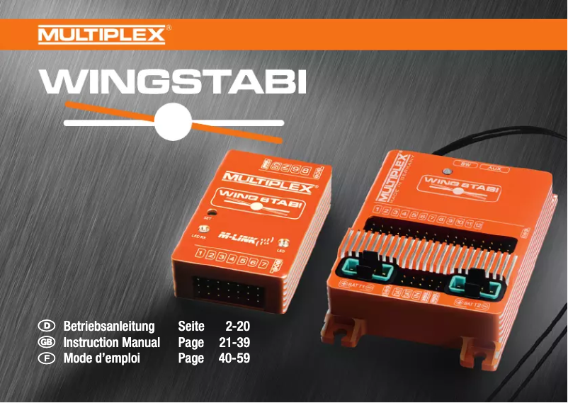 Image de la première page du manuel de l'appareil WINGSTABI-RX-12-DR pro M-LINK