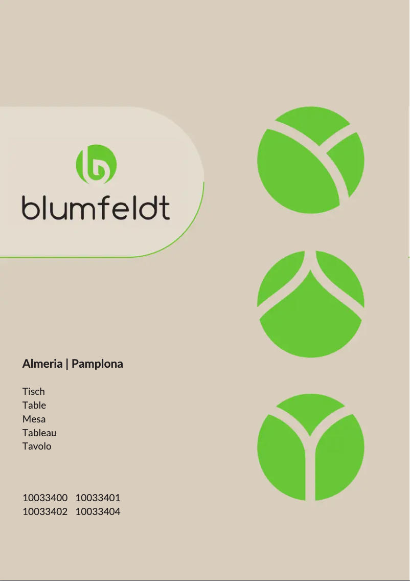 Page 1 de la notice Manuel utilisateur Blumfeldt Almeria