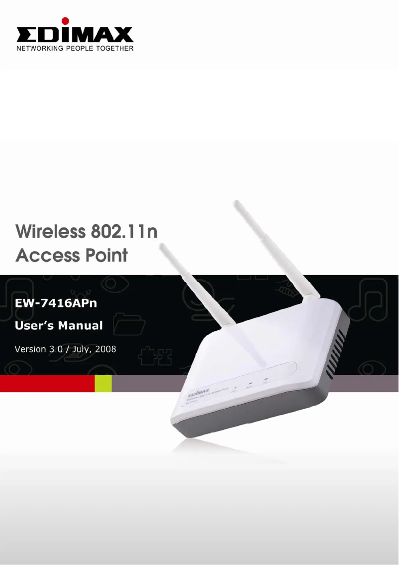 Page 1 de la notice Manuel utilisateur Edimax EW-7416APn