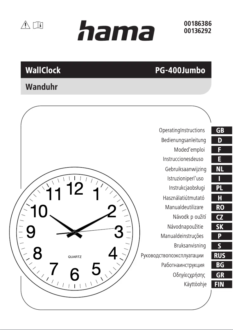 Page n°1 - Manuel utilisateur Hama PG-400 Jumbo