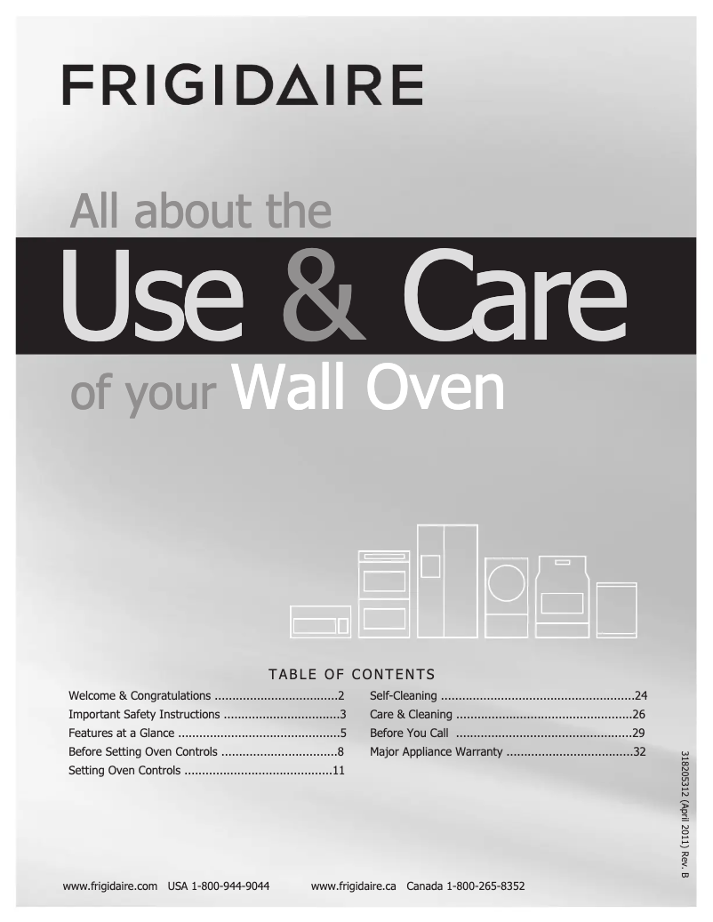 Page n°1 - Manuel utilisateur Frigidaire FGEW3065KB