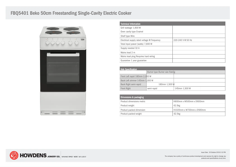 Image de la première page du manuel de l'appareil FBQ5401