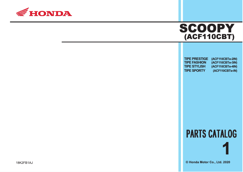 Página 1 del manual Manual de usuario Honda Scoopy (2020)