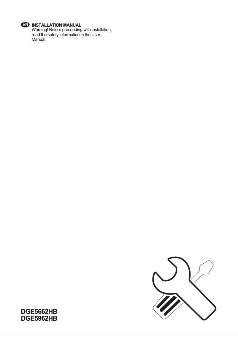 Página 1 del manual Guía de instalación AEG DGE5662HB