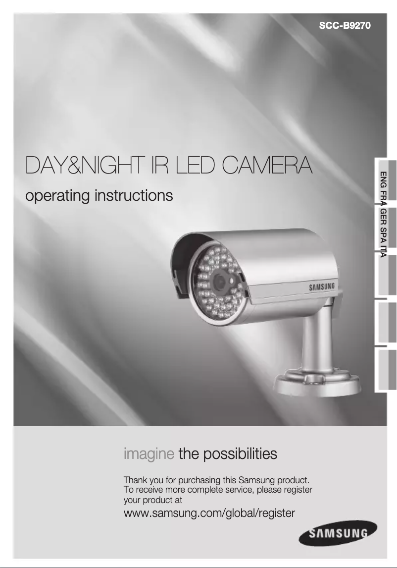 Page 1 de la notice Manuel utilisateur Samsung SCC-B9270
