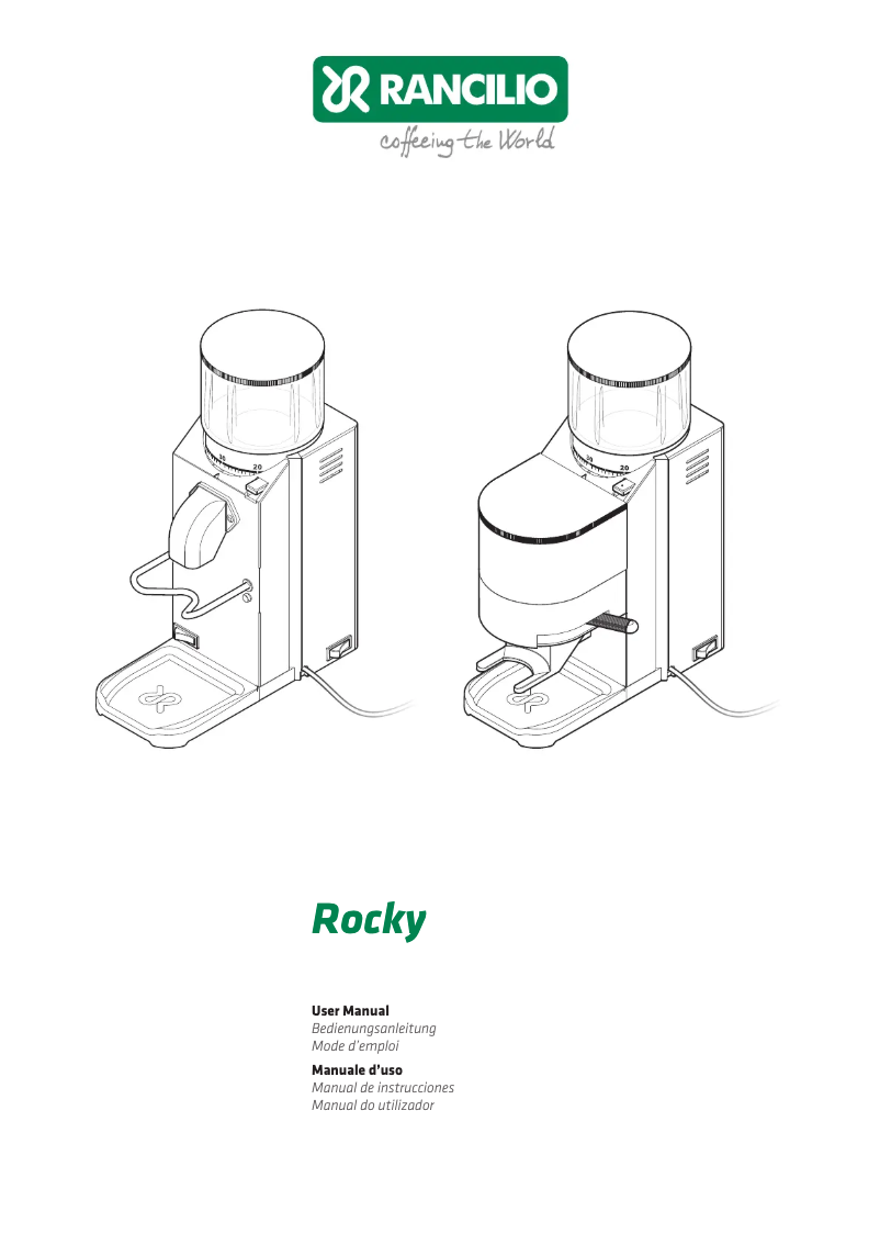 Page 1 de la notice Manuel utilisateur Rancilio Rocky