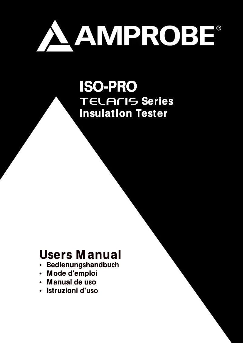 Image de la première page du manuel de l'appareil TELARIS ISO-PRO