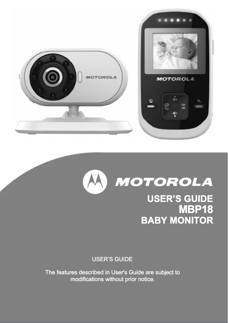 Image de la première page du manuel de l'appareil MBP18