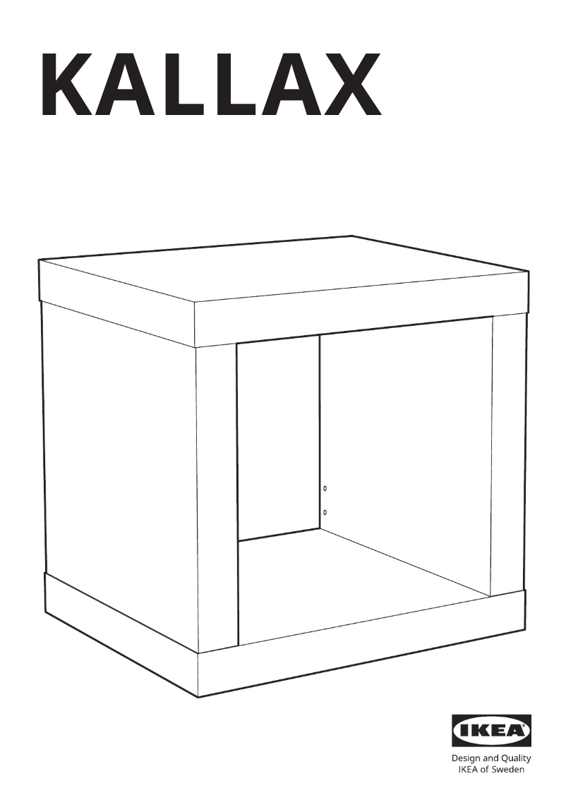 Página 1 del manual Manual de usuario Ikea KALLAX 803.958.75