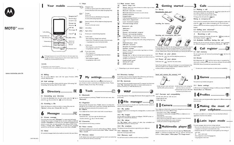 Image de la première page du manuel de l'appareil WX395