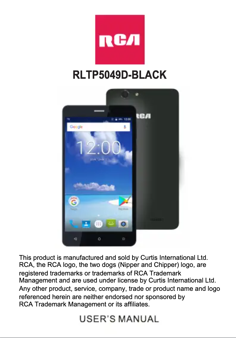 Page 1 de la notice Manuel utilisateur RCA RLTP5049D