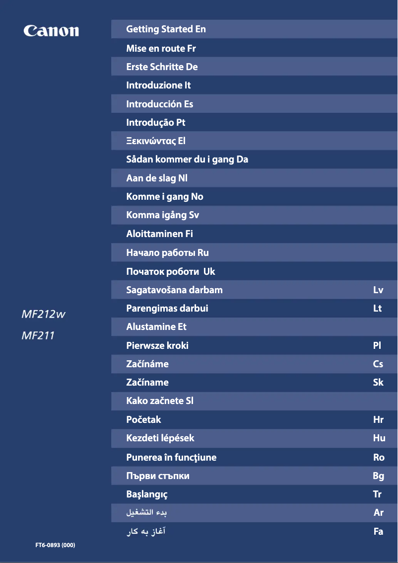 Page n°1 - Manuel utilisateur Canon i-SENSYS MF212w