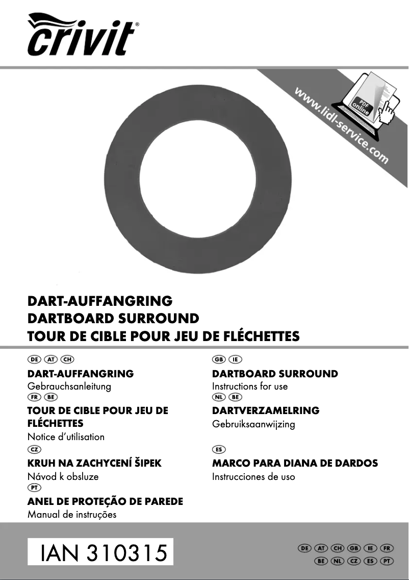 Page n°1 - Manuel utilisateur Crivit IAN 310315