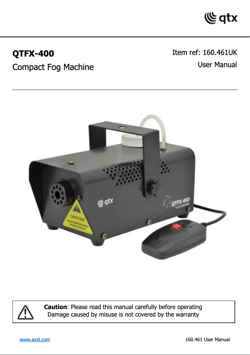 Page n°1 - Manuel utilisateur Qtx QTFX-400