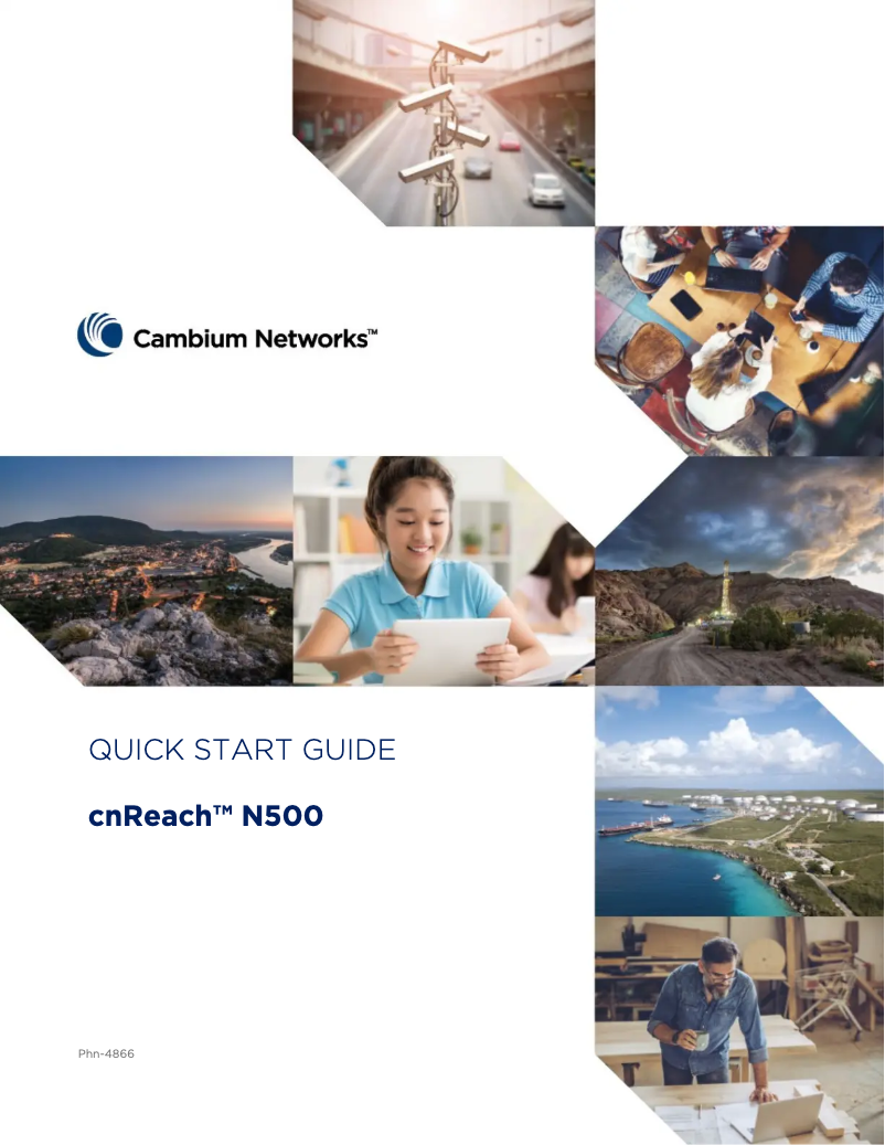 Image de la première page du manuel de l'appareil cnReach N500