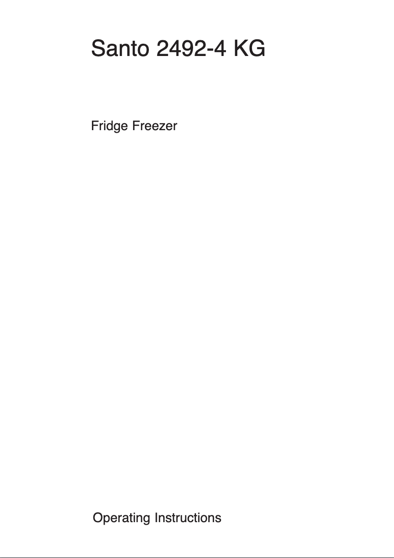 Imagen de la primera página del manual del dispositivo Santo 2492-4KG