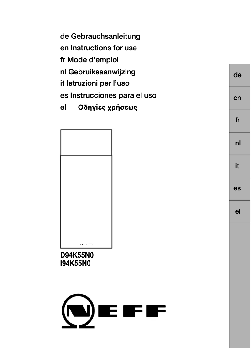 Page 1 de la notice Manuel utilisateur Neff ISK 9455 N I94K55NO