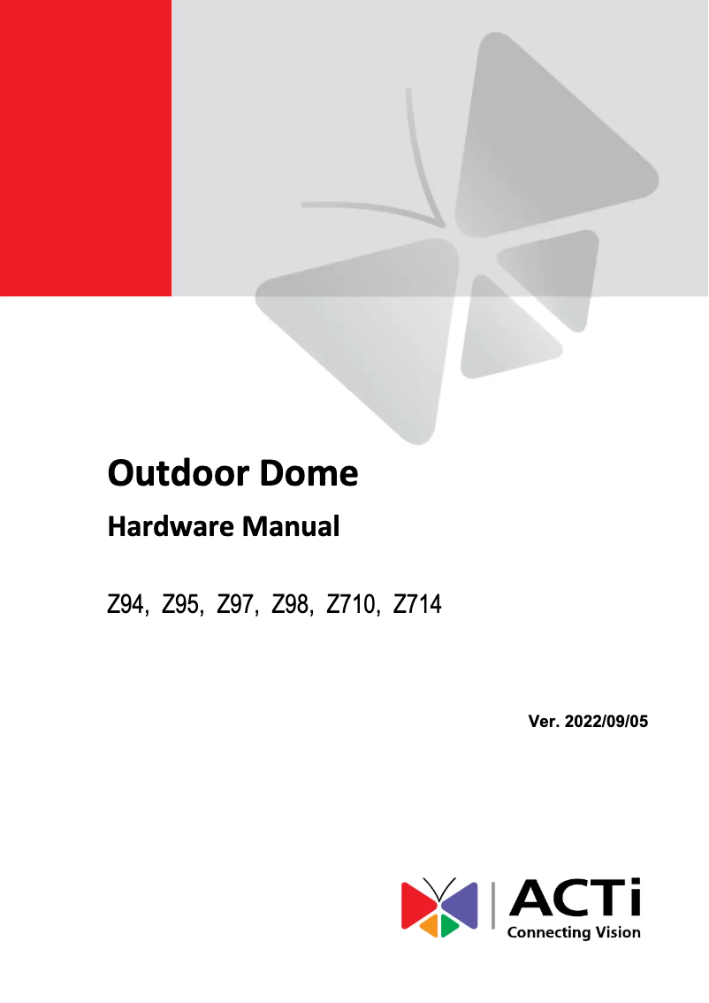 Page 1 de la notice Manuel utilisateur ACTi Z710