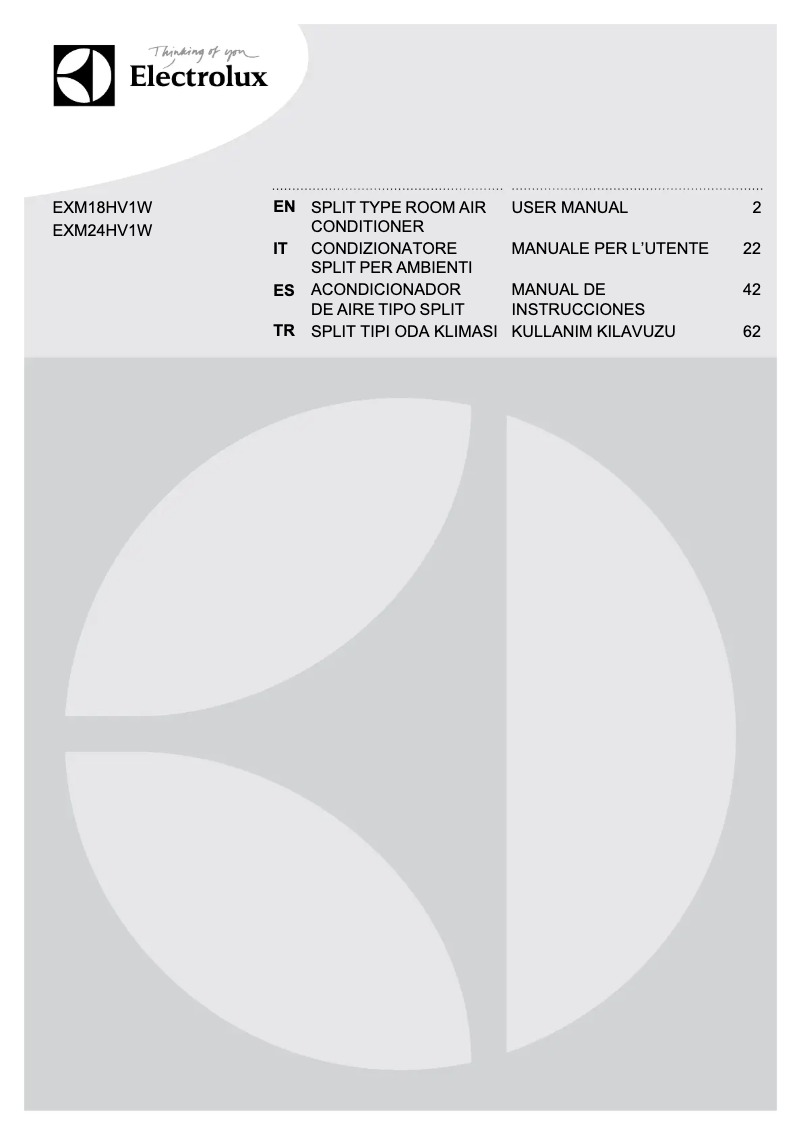 Page n°1 - Manuel utilisateur Electrolux EXM24HV1WE
