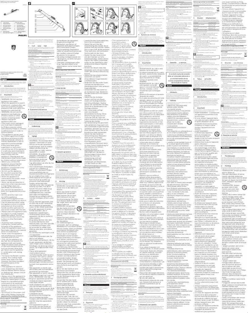 Page 1 de la notice Manuel utilisateur Philips KeraShine HP8607