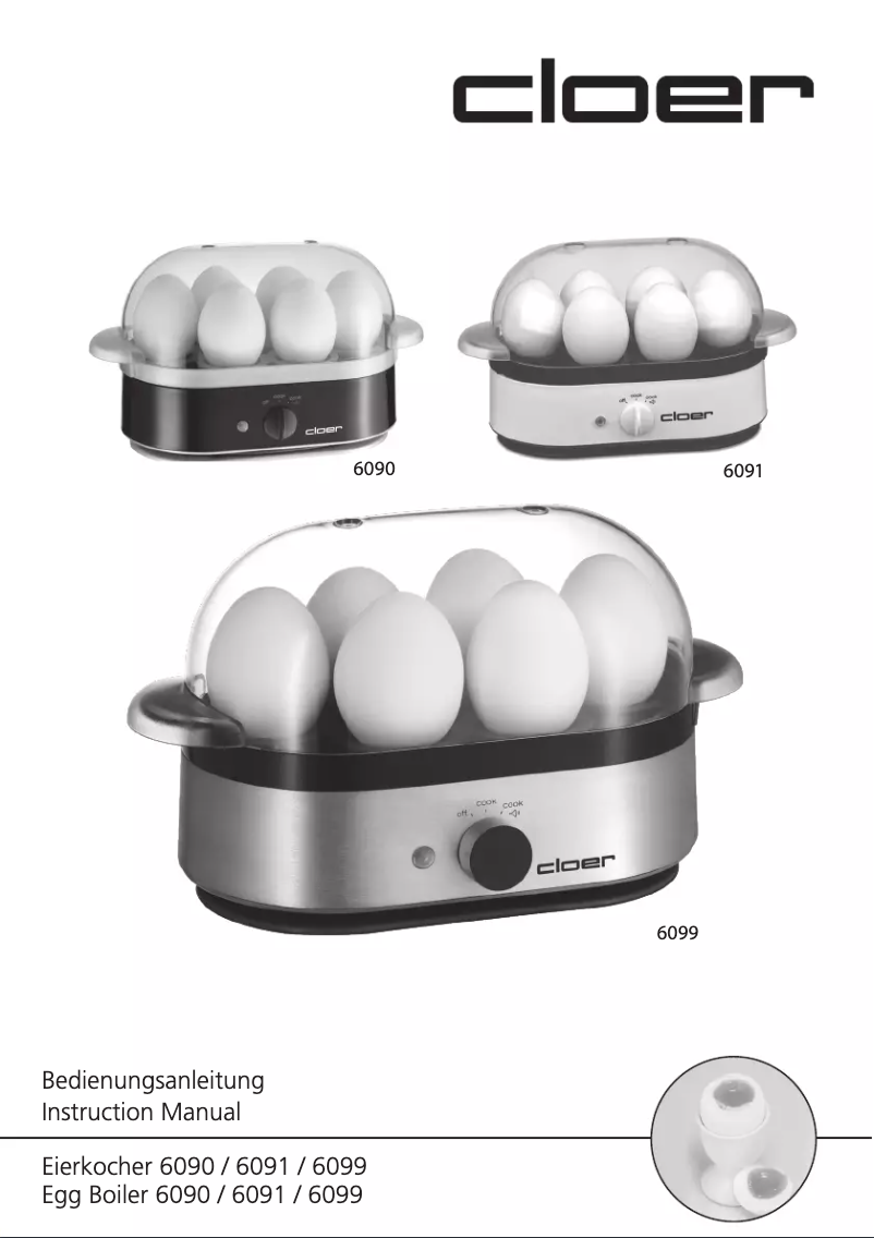 Page 1 de la notice Manuel utilisateur Cloer 6099