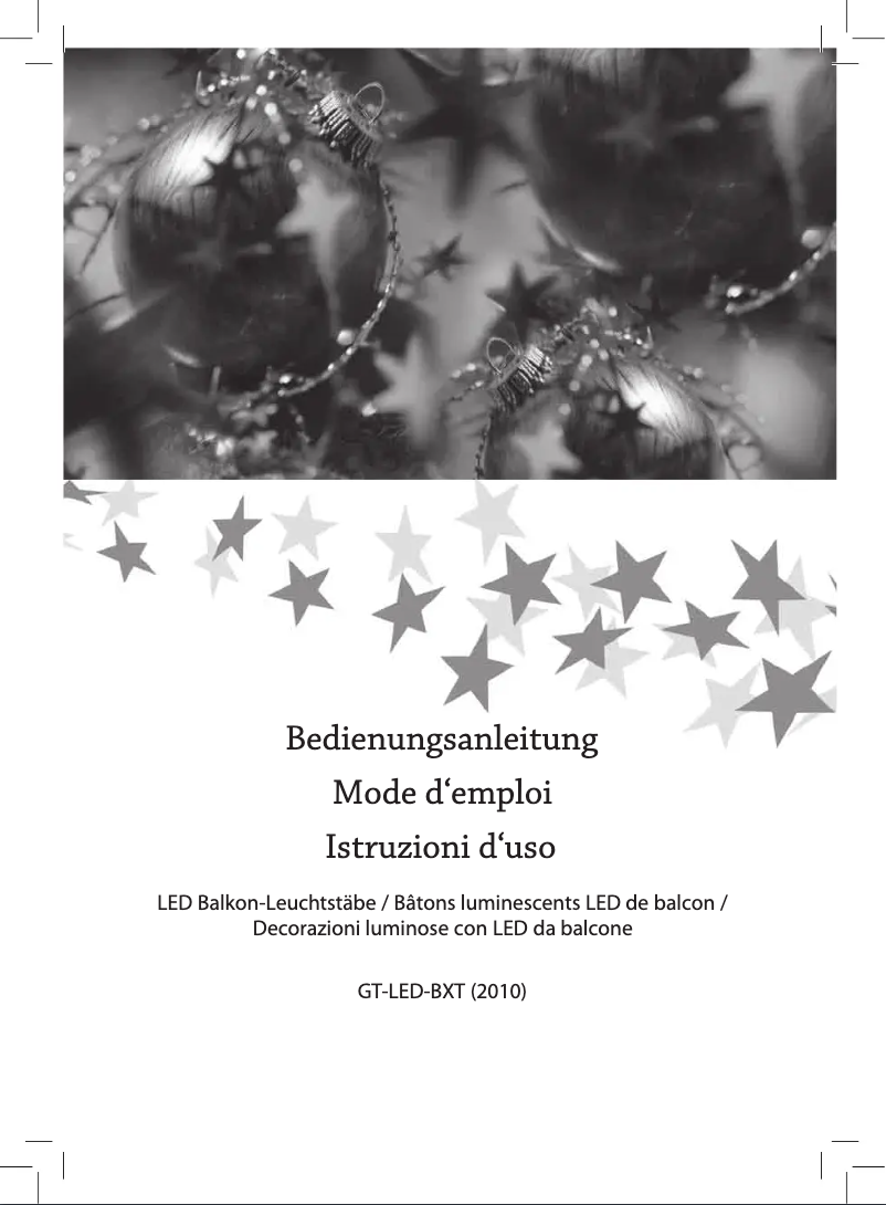 Image de la première page du manuel de l'appareil GT-LED-BXT