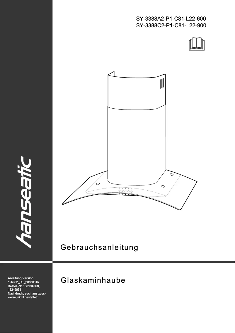 Página 1 del manual Manual de usuario Hanseatic SY-3388A2-P1-C81-L22-600