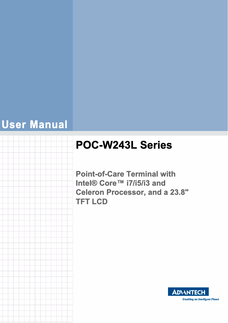 Image de la première page du manuel de l'appareil POC-W243L
