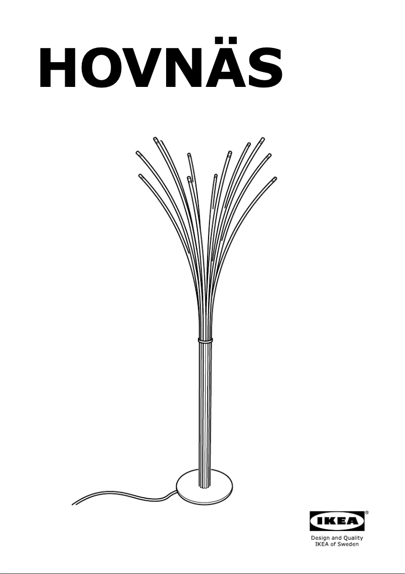 Page 1 de la notice Instructions / montage Ikea HOVNAS