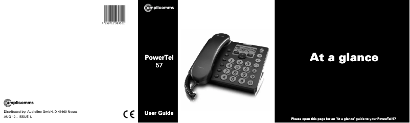 Image de la première page du manuel de l'appareil PowerTel 57