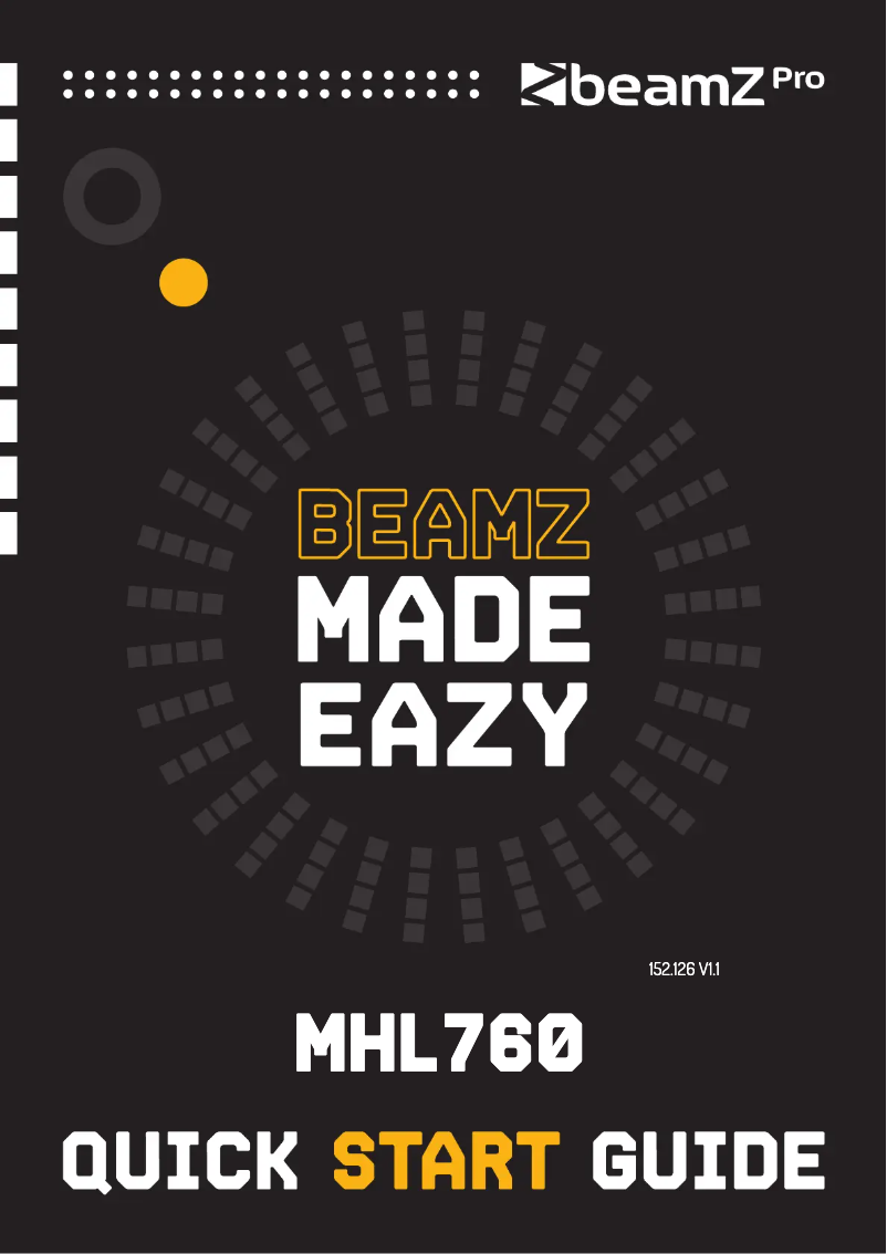 Page n°1 - Guide de démarrage rapide BeamZ MHL760